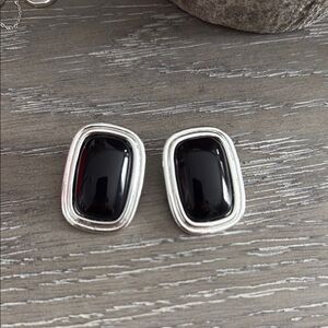 Heaven Mayhem Ribbon earrings - Silver and Black